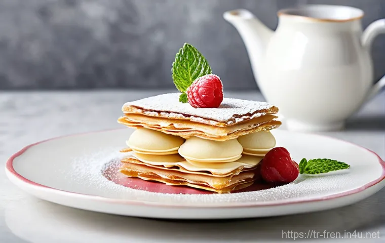 프랑스어 프랑스 음식 용어 - **Prompt:** Inside a charming, rustic French patisserie, an artisan baker, wearing a traditional bak...