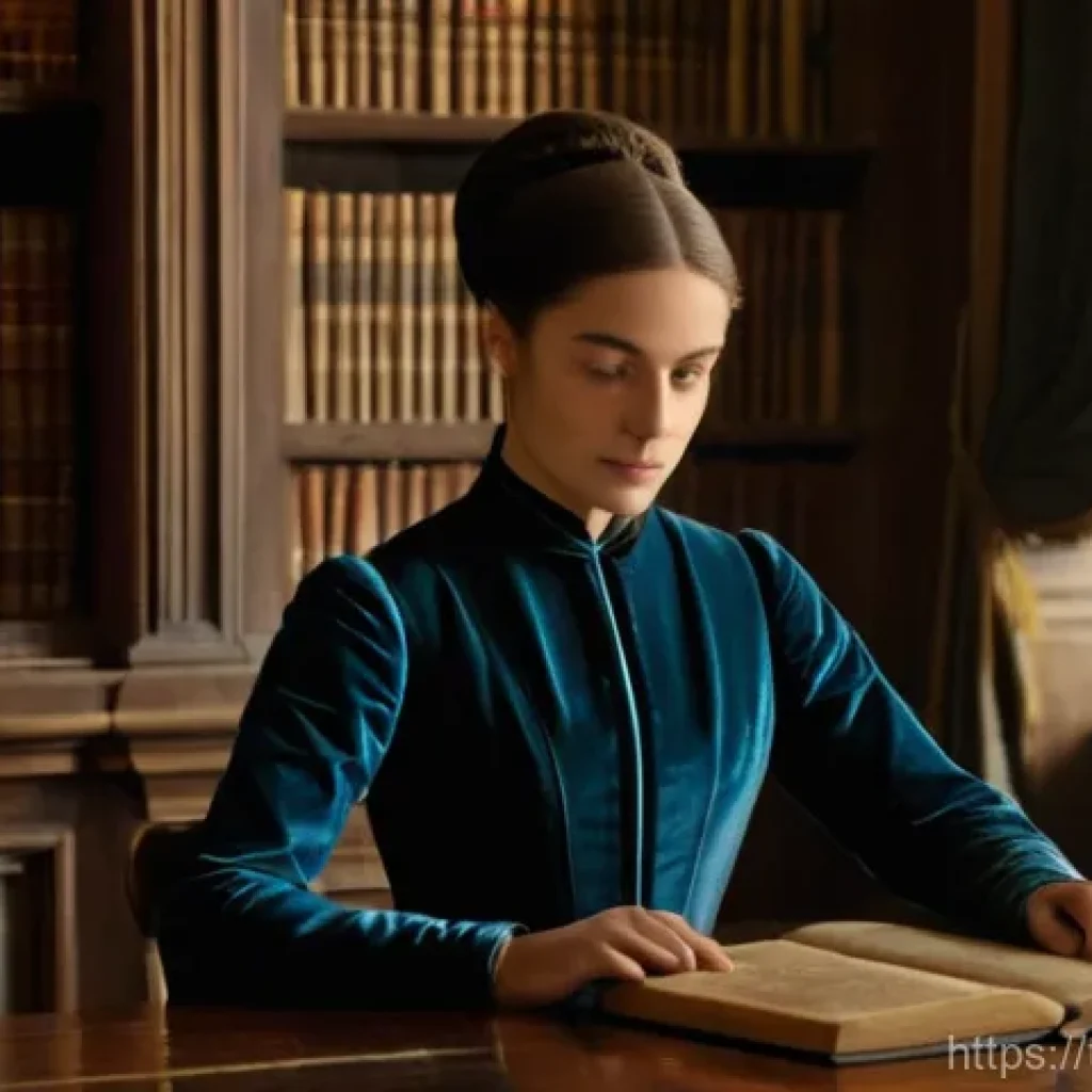 프랑스어 프랑스어와 철학 - **"French Enlightenment Study Scene"**
    A sophisticated young woman, around 20-25 years old, with...