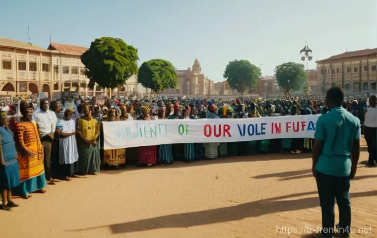 프랑스어 프랑스어권 국가의 외교 관계 - Image Prompt 1: Shifting Tides in the Sahel**